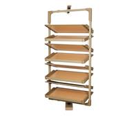 Shoe Storage Cabinet Cabinets Hallway Cupboard Rack Shoes Cover Drawer Layer Folding Entry Bench，Rotating Shoe Rack Organizer, Adjustable Height Pull-Out Metal Storage for Closet, Space-Savi