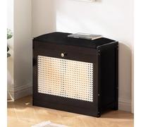 Shoe Storage Cabinet Cabinets Hallway Slim Cupboard Cupboards Hallways Slimline Tall Rattan Sideboard Narrow Large，Hidden Shoe Cabinet,Bamboo Shoe Rack with Tipping Bucket Shoe Organizer Cab