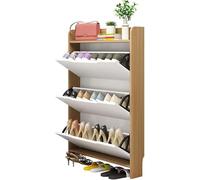 Shoe Storage Cabinet Cabinets Hallway Slim Cupboard Cupboards Hallways Slimline Tall Rattan Sideboard,Narrow Shoe Rack Cabinet, Hidden Shoe Organizer with Doors, Closed Shoe Storage for Smal