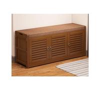 Shoe Storage Cabinet Cabinets Hallway Slim Cupboard Cupboards Hallways Slimline Tall Rattan Sideboard Narrow Large,Wooden Shoe Rack Entryway Bench with 2 Door Cabinet and Cushion - Shoe Stor