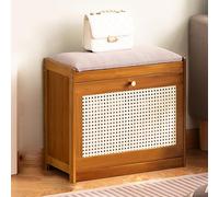 Shoe Storage Cabinet Cabinets Hallway Slim Cupboard Cupboards Hallways Slimline Tall Rattan Sideboard Narrow Large，Hidden Shoe Cabinet,Bamboo Shoe Rack with Tipping Bucket Shoe Organizer Cab