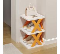 Shoe Storage Cabinet Cabinets Hallway Slim Cupboard Cupboards Hallways Slimline Tall Rattan Sideboard Narrow Large,3-Tier Multi-Layer Shoe Rack, Narrow Free Standing Storage, Stackable Plast