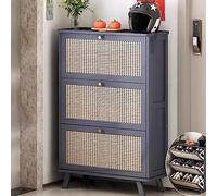 Shoe Storage Cabinet Cabinets Hallway Slim Cupboard Cupboards Hallways Slimline Tall Rattan Sideboard Narrow Large，Shoe Cabinet with Flip Drawer, Free Standing Tipping Bucket Shoe Rack Organ