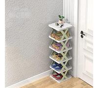 Shoe Storage Cabinet Cabinets Hallway Slim Cupboard Cupboards Hallways Slimline Tall Rattan Sideboard Narrow Large,Simple Folding Shoe Rack - DIY Stackable Plastic Shoe Shelf, 6-Layer Space