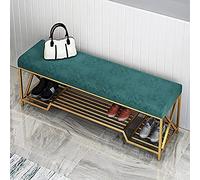 Shoe Storage Cabinet Cabinets Hallway Slim Cupboard Cupboards Hallways Slimline Tall Rattan Sideboard Narrow Large,Modern Entryway Bench Shoe Seat,Luxurious Shoe Bench with Golden Shoe Shelf