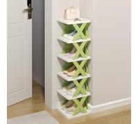 Shoe Storage Cabinet Cabinets Hallway Slim Cupboard Cupboards Hallways Slimline Tall Rattan Sideboard Narrow Large,6-Tier Multi-Layer Shoe Rack, Free Standing Narrow Design, Stackable Plasti