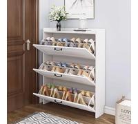 Shoe Storage Cabinet Cabinets Hallway Slim Cupboard Cupboards Hallways Slimline Tall Rattan Sideboard,Slim Hidden Shoe Cabinet - Freestanding 24 Pair Shoe Rack Organizer with 3 Flip Drawers,
