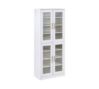 Shoe Storage Cabinet GRIFFITH With LED Lights White