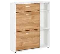Shoe Storage Cabinet MACKAY Light Brown/ White