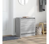 Shoe Storage Cabinet - Modern 2 Door Shoe Rack for Hallway & Bedroom, Compact Design, Space Saving, Stylish Grey & Rustic Finish, Dimensions 60x34x96.5 cm