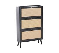 Beliani Shoe Storage Cabinet Moura Black