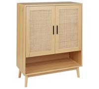 Shoe Storage Cabinet PEROTE Rattan Light Brown