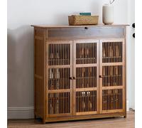Shoe Storage Cabinet, Shoe Rack Cabinet,Shoe Cupboard,Large Shoe Cabinet, Hallway Shoe Storage,Bamboo Frame Takes Up Little Space And Can Hold More Shoes To Make The Door,Bamboo-100*33*99CM