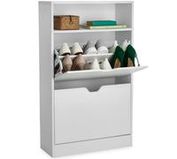 Shoe Storage Cabinet Shoes Trainers Hallway Shelving Unit Drawers Open Shelf