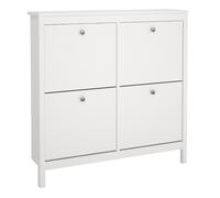 Shoe Storage Cabinet with 4 Flip Doors - Large Organiser Unit for Home