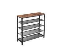 Shoe Storage Organiser with 4 Mesh Shelves