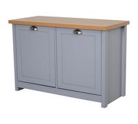 Shoe Storage Two Drawer Grey