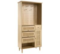 Shoe Storage with Coat Rack FORSTER Light Brown