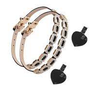 Shoe Straps - Elastic Rhinestone Straps to Prevent Heel Slippage | Removable and Adjustable Laces for High and Flat Pumps | Anti-Fall Comfortable Design