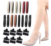 Shoe Straps for Heels 7-Pair Set, PU Leather Elastic Ankle Straps for High Heels and Flats, No-Slip Security Bands (4.3")