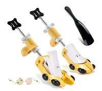 Shoe Stretcher for Men Women Thick Wide Feet, 6-Way Shoe Tree Expander Adjustable Length Width & Height, Sneakers Widener Spin Loosen Toe Box Heel High Instep (Yellow for Women's Size UK 2.5-7)