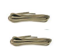 Shoe String 140cm Stone Cotton Round Shoelaces - Premium Waxed Durable 3mm Thin Regular Fit Laces for Any Dress or Casual Oxford Shoes - Men Women Adults - 2 Pairs