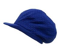 Shoe String King Rasta Dread Knit Tam Hat - Dreadlocks Cap (Large Round Solid Royal Blue, with Brim)