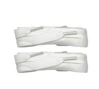 Shoe String Mcqueen Style White laces 120cm, (2 Pairs) Wide Flat Laces for fashion trainers - White