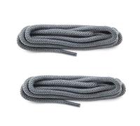 Shoe String Shoe Laces - 2 Pairs Grey Cord with Cotton 60cm Round Anti Slip Shoe Laces - Regular Fit Laces for Brogues Sneakers Boots High Tops