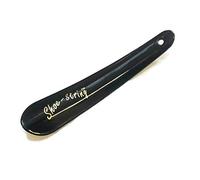SHOE STRING Small Shoe Horn - Plastic Shoehorn 17cm, Lazy Shoe Helper Short Shoe Horns with Hook Suitable for Men, Women, Elderly, and Kids. (Black)