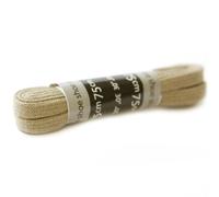 Shoe String UK Laces hand tagged to length 1 pair - 60cm beige flat 5mm lace