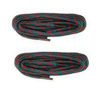 Shoe String UK Laces2 Pairs of Green and Red Fleck 150cm Boot Laces - Polyester 5mm Round Boot Laces - Laces for Work Boots Skates Sneakers Hiking Boots