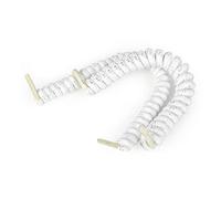 Shoe String UK Laces2 Pairs of White/Silver Vizi-coil Elastic No Tie Shoe Laces - Spring elastic coil laces Great for School Shoes and Work Shoes - For Men and Women