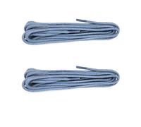 Shoe String UK Laces60cm Denim Cotton Round Shoelaces - Premium Waxed Durable 3mm Thin Laces for Any Dress or Casual Oxford Shoes - Men Women Adults - 2 Pairs