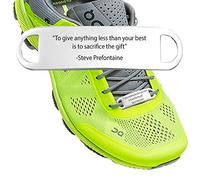 Shoe Tags for Shoes - Steve Prefontaine “To give anything less than your best is to sacrifice the gift.” Motivational ID Tag for Shoes, Bracelets, Wristbands, Jewelry