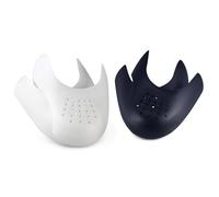 Shoe Toebox Protector Against Creases, 2 Pairs Shoes Shield,for Men UK Size 7-12(White-Black)