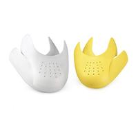 Shoe Toebox Protector Against Creases, 2 Pairs Shoes Shield, For Men UK Size 7-12 (White-Yellow)