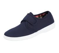 Shoe Tree Mens Kevin Wider Fitting Casual Canvas Pump Trainer Deck Shoes Loafer Navy 12 UK