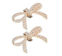 Shoe Trims Clips, Bow Heels Accessories - Bow Rhinestone Shoe Clips,High Heel Accessories, Elegant Shoe Decorations for Fancy Shoes, Clothes, Bags, verwijzen naar de beschrijving, Metal, Unisex