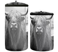 Shoe Wash Bag For Washing Machine Sneakers Washing Machine Bag 2 pcs Mesh Laundry Bag For Shoes Washing Machine Shoe Cleaning Bag Cow Bathroom Black White Neutral, Multi, One Size, Modern