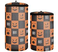 Shoe Wash Bag Sneaker Washing Bag Set of 2 Shoe Laundry Bag Shoes Cleaning Bag Smiling Faces Halloween, Smiling Faces Halloween, One Size, Modern/Fitted