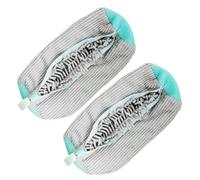 Shoe Washing Bag 1/2PCS Shoe Washing Bag Zipper Laundry Bags Washing Machine Shoes Protector Fluffy Fibers Polyester Closure Shoes Cleaning Bags(2 pcs Gray)