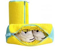 Shoe Washing Bag 2-Pack with Chenille Bristles Reusable Machine Shoe Cleaner Non-Tangle Zip Laundry Bag for Sneakers Boots & Delicates