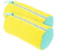 Shoe Washing Bag 2PCS Shoe Washing Bag Cotton Laundry Net Fluffy Fibers Easily Remove Dirt Shoes Washing Bags Anti-Deformation Organizer(Yellow)