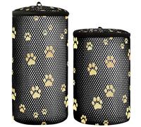 Shoe Washing Bag For Washing Machine Sneaker Bag For Washing Machine Pack of 2 Laundry Bag Shoes Washing Bag For Shoes Vector Gold Paw Pattern, Multi, One Size, Modern