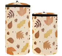 Shoe Washing Bag Sneaker Bag For Washing Machine 2 pcs Mesh Laundry Bag For Shoes Bag To Wash Shoes Autumn Leaves Acorns on Peach Beige, Autumn Leaves Acorns on Peach Beige, 1 size, Modern/Fitted,