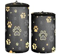 Shoe Washing Bag Sneaker Bag For Washing Machine 2 Pcs Shoe Laundry Bag Shoe Cleaner Bag For Washer Gold Dog Paw Print and Star, Multi, One Size, Modern