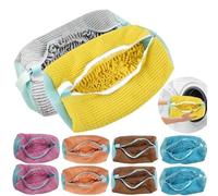 Shoe Washing Bag Washing Shoes Bag Removes Dirt Washing Machine Shoe Bag Fluffy Fibers Polyester Padded Net Laundry Shoes Protector for Home Use(White 1)