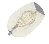 Shoe Washing Bag with Cleaning Brush Interior, Machine Washable Sneaker Cleaner Case with Zipper, Cream, Brief