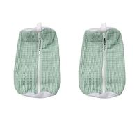 Shoe Washing Bag with Cleaning Brush Interior, Machine Washable Sneaker Cleaner Case with Zipper, Green, Brief